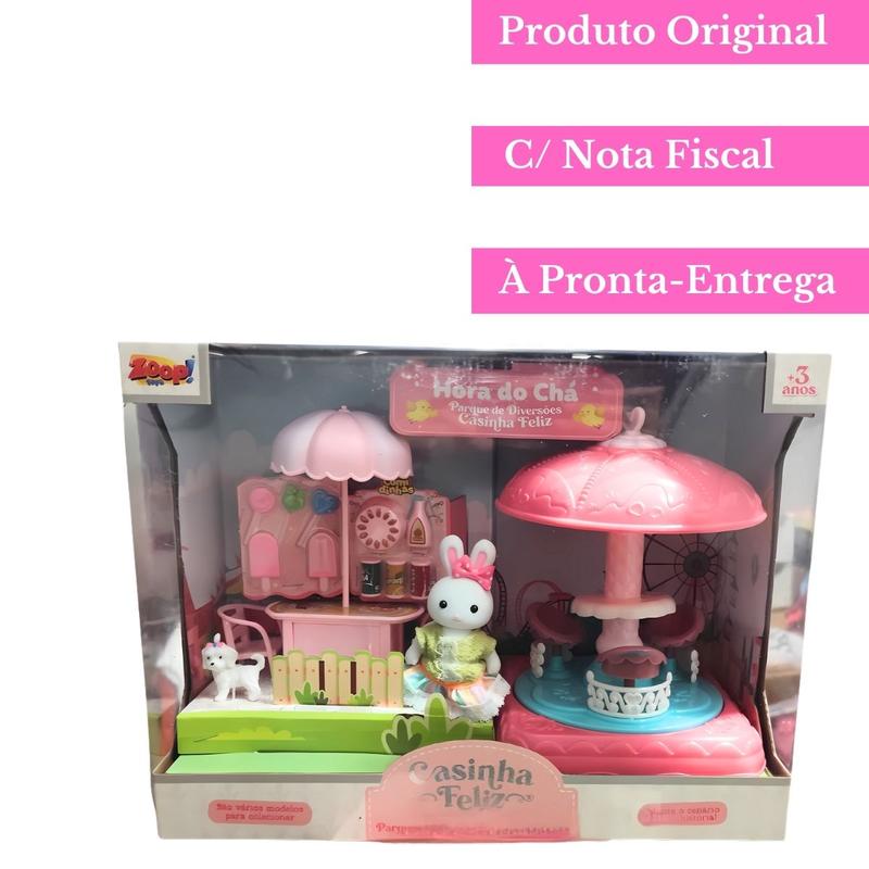 Casinha Feliz Hora Do Chá Tipo Sivlanian Com Coelhinha E